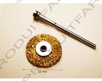 set of 8 brush pickle brass 22 mm for Dremel Proxxon Etc + gift