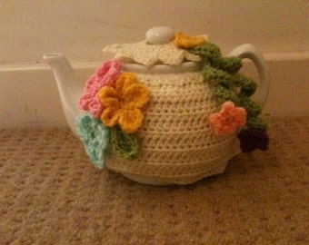 Tea cosy for a medium or large teapot (4 to 6) or (6 to 8) cups cozy handmade