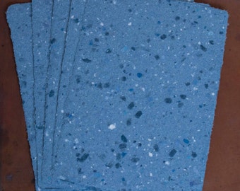 Handmade Recycled Paper - Blue