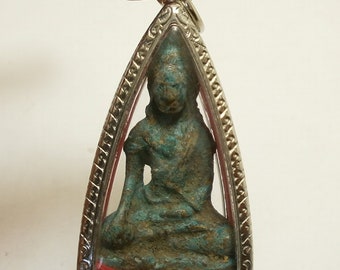 super rare antique Cambodia khmer Buddha amulet pendant locket blessed for wealth prosperity lucky rich money attraction good luck nice gift