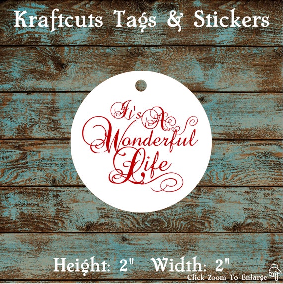 Favor or Gift Tags - It's A Wonderful Life #782 - Quantity: 30 Tags