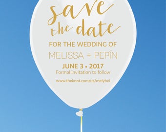 Custom Wedding Balloon Save the Dates