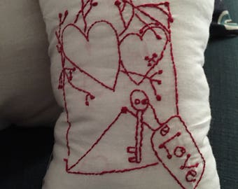 Primitive- like heart letter