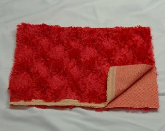 3/4" Alfonso Red MC12 Dense Curly Kid Schulte Mohair 1/8 Yard