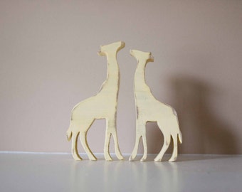 Giraffes Wood Animal Nursery Decor, Zoo nursery, Animal Decor, Baby animal nursery