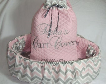 Dog Cart Cover - Shopping Cart Cover - Chevron, Polka Dots and more - Dog Cart Cover - For Your Pet