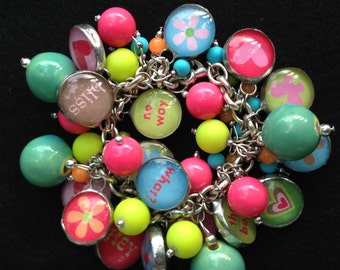 Soldered Art Glass Cha Cha Bracelet