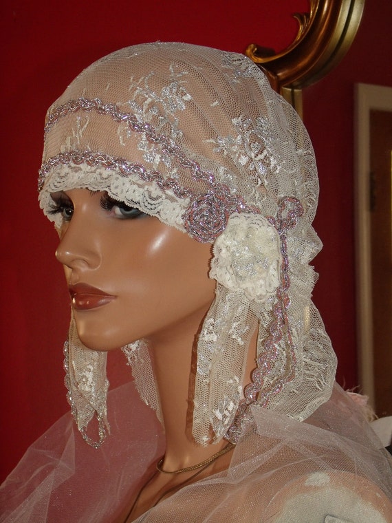 items similar to wedding flapper hat cloche hat 1920 style