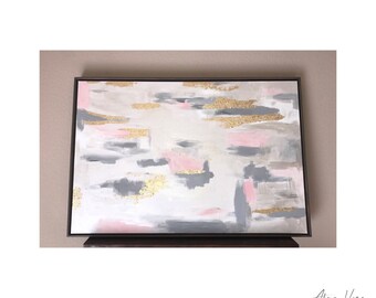 SALE: Belle -Wood Framed Abstract Painting 24x36