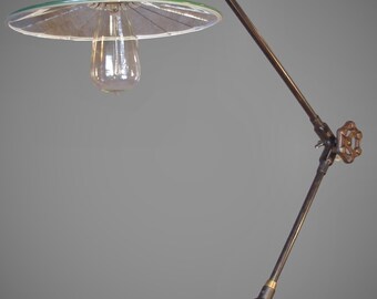 Vintage Industrial Floor Lamp Machine Age Task Light Cast Vintage Industrial Floor Lamp Machine Age Task Light Cast