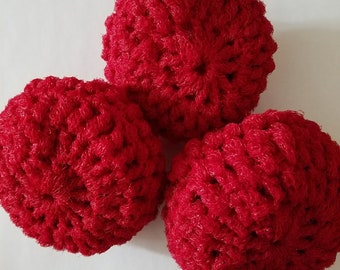 Nylon Dish Scrubbie, Crochet Pot Scrubber, , Round Pot Scrubbie, Dish Scrubby, Pot Scrubby, Nylon Kitchen Scrubbie Set of