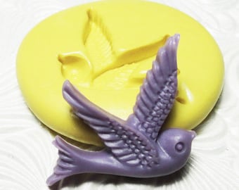 SPARROW BIRD Mold Flexible Silicone Push Mold for Resin Wax Fondant Clay Fimo Ice 5226