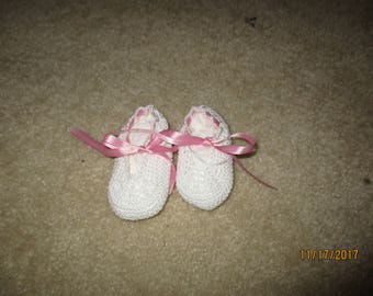 Hand Crochet Newborn Booties
