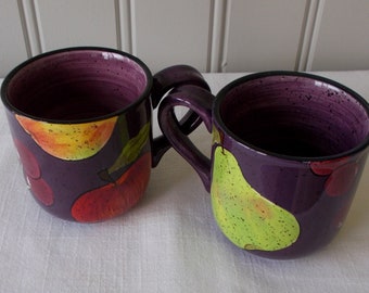 Pfaltzgraff Sedona Fruit Mug Pair