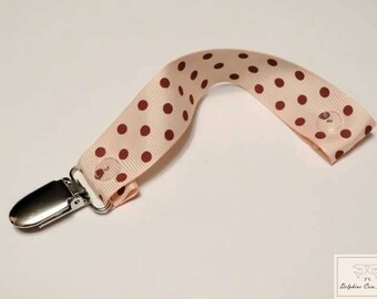 Ribbon pacifier clip - Print