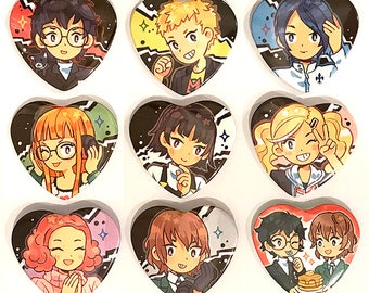 Persona 5 Heart Pins