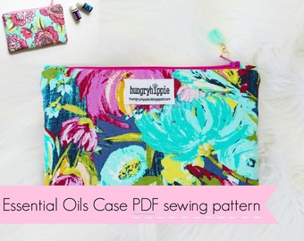 Essential Oils Cosmetic Case Travel Bag PDF Download sewing pattern