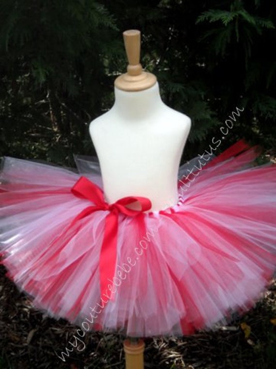 Items similar to Red and White Valentine Adult Tutu Teen Tutu with Red ...