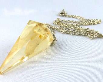 Necklace, resin, snowdrop, flower