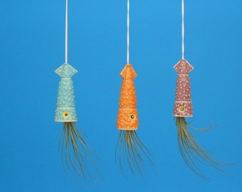 Air Planter, Large Squid, Send A Squids, Live Plant, Whimsical Gift