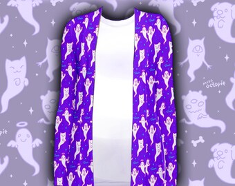 Purple "Lil' Ghosties" Cardigan