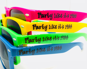 Party Like It's 1988/Dirty 30/30th Birthday/29th Anniversary Party Accesories/Sunglasses