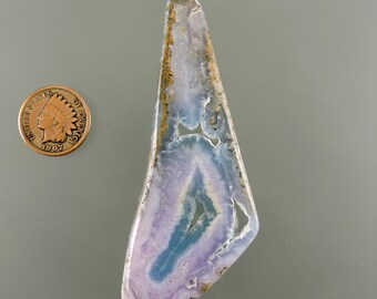 Smithsonite Cabochon, Translucent Smithsonite Cab, Pink and Blue Smithsonite Cab, Pendant Cab, Gift Cab, C2465, Handcrafted by 49erMinerals