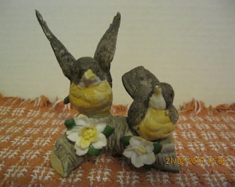Vintage ceramic brown bird figurine used
