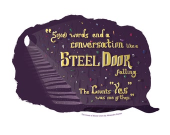 Famous Book Quotes Prints - The Count of Monte Cristo by Alexandre Dumas - Adventure - Revenge - French