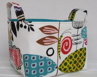 Storage and Organization - Fabric Organizer Storage Bin Container Basket - June Bugs