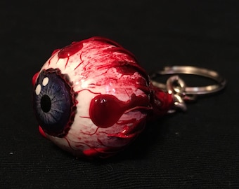 Custom eyeball keychain (purple)