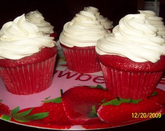 12 Jumbo Red Velvet Cupcakes