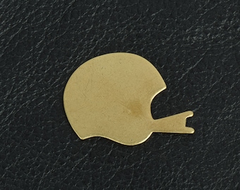 Brass stamped football helmet, for stamping or other projects sold 2 each 04721AG
