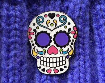 Day of the Dead Skull enamel pin