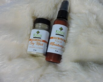 Summer Glow Face Mask + Face Moisturizer / Neem & Turmeric Face Mask + Moisturizer