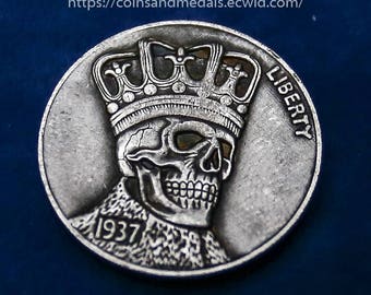 Hobo Nickel 1937-D 3-legged Buffalo NICKEL COIN Type 2