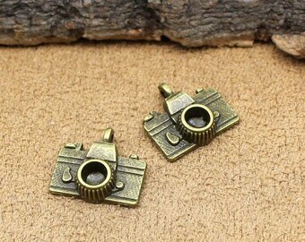25pcs Antique Bronze Camera Charms Pendant 16x14mm C1123-T