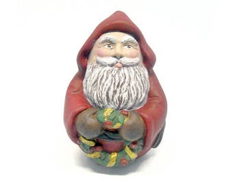 3 1/2" Small Santa, Hand Painted Santa, Ceramic Santa, Santa Claus, Christmas Santa Claus, Santa, Small Santa, Christmas, New York Treasures