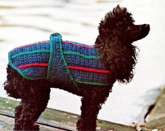 Crochet Dog Sweater Vintage Crochet Pattern Instant Download