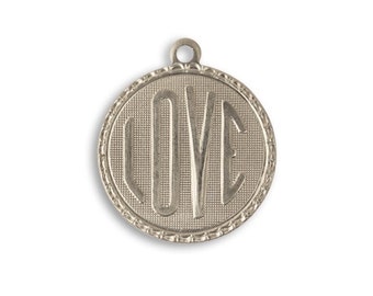 Vintaj 19mm Love Token - Artisan Pewter