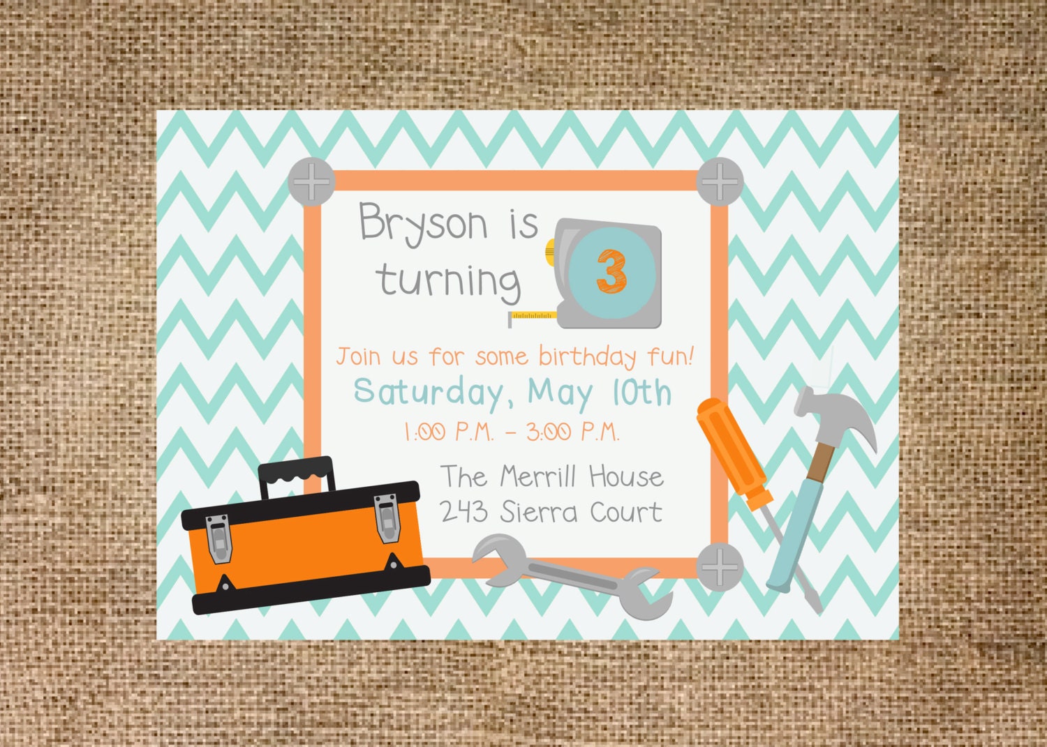 Birthday Invitation Tool themed personalized and printable
