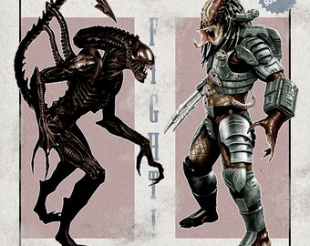 Alien vs. Predator 11"x17" Fight Poster