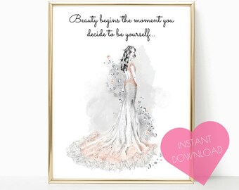 best friend gift, fashion print, bedroom print, teen room decor, positive prints, motivational print, gift for daughter, gift ideas