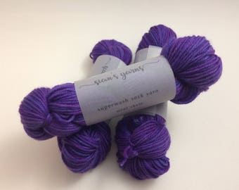 Sock Yarn Mini Skein - Tonal Purple