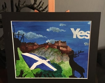 Original watercolour painting 'Scottish independence'