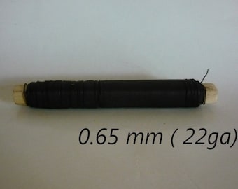 Roll steel black wire, or florist's wire, nealed diameter 0.65 mm ( ga 22) for your own creation - 34 m ( 111.53 ft)