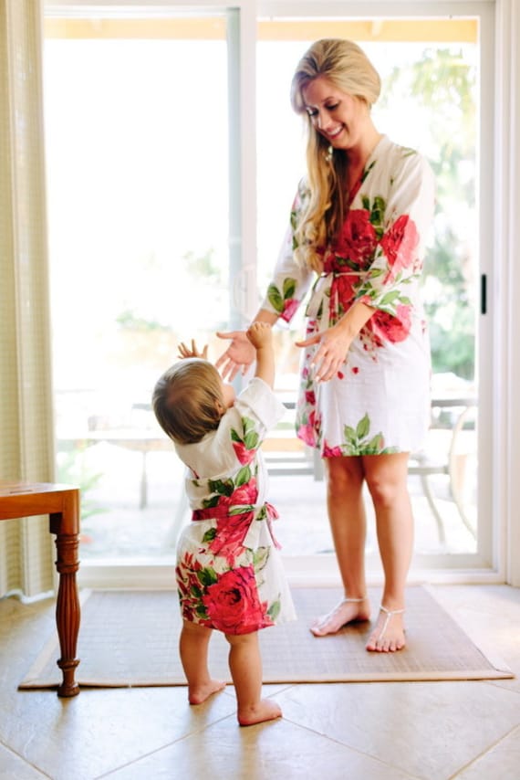Baby Mommy Matching Robe Kimono Robes Perfect Baby shower