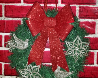 Beautiful Greenery Wreath with Silver Accents