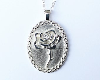 Celtic Rose Shield Necklace