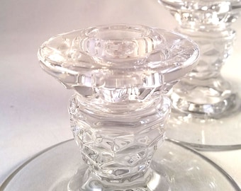 Dual Use Glass Taper Candle Holders